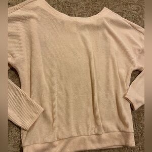 Anthropology Mauve Cream Blouse